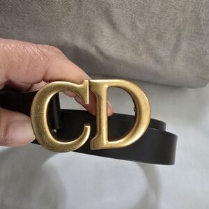 Dior Black and Gold Women's Belt